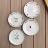 Set de 4 assiettes à dessert (l'Amour)