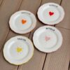 Set de 4 assiettes à dessert (l'Amour ♡)